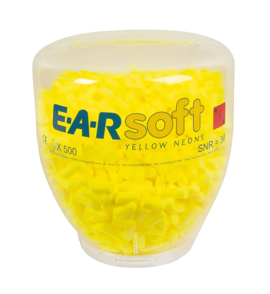 3M EAR Soft Neons, tapones para los oídos, 36 dB, frasco de recarga, 500 pares